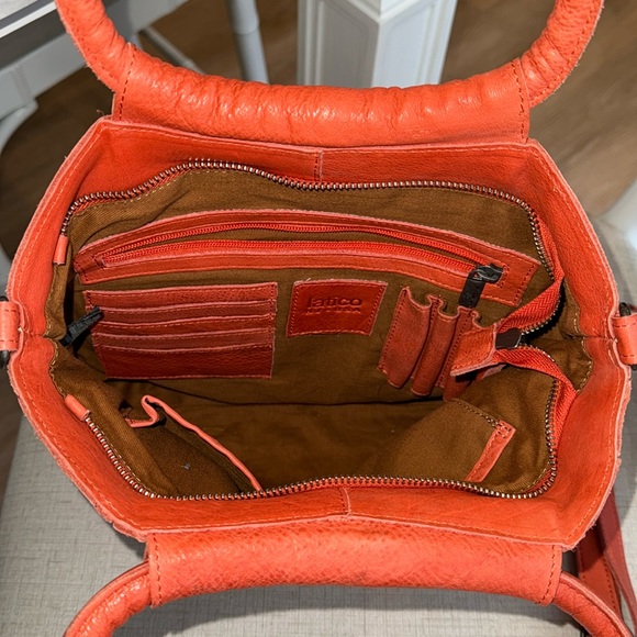 Latico leather DALTON TOTE CROSSBODY in Poppy coral orange bag handbag - Picture 6 of 15